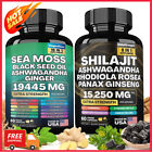 Sea Moss   Shilajit  black Seed Oil  Turmeric  Ashwagandha  Ginger  Vitamin D 