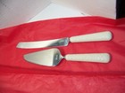 Lenox Wedding Promises Cake Server   Knife Set Used W  Minor Scratches On Metal