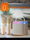 Portable Karaoke Machine With Dual Microphones Bluetooth Speaker Rgb   0342