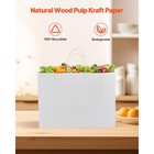 Kraft Paper Bags With Handles 50pcs 16x6x12 In Party Shopping Retail Bag White