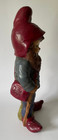 Vintage 1971 Hand Painted Ceramic 12  Standing Smiling Garden Gnome Dwarf W  Bag