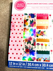 Craft Smith  12 x12   Paper  Pad    Wildflower  Sketches    48 Cardstock Sheets