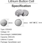 5 Pack Super Fresh Long Cr2450 Ecr 2450 3v Lithium Coin Cell Battery Exp  2029