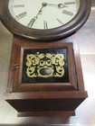 Antique Atkins Wall Clock  Rosewood  Painted Dial  Original Finish Parts-restore