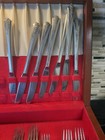 32 Pc 1847 Rogers Bros Silverplate Flatware Set W Chest Vintage Is