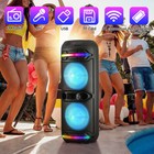 5000w Dual 12   Bluetooth Speaker Heavy Bass Sound System Powerful Sound W mic