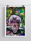 Wolf Man 8x12in Poster  Lon Chaney Jr Wolfman Monster Print Free Shipping Us