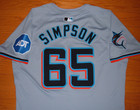 Miami Marlins Josh Simpson 2024 Game Issued Un Worn Nike Jersey