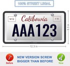 2 Pack Silicone License Plate Frame - Rust Proof   Weather Proof - Black