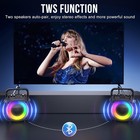 Karaoke Machine With 2 Wireless Microphones portable Bluetooth 5 1 Speaker Light