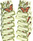 Lot Of 17 Vtg Bookplates Butterflies Antioch Monarch Tiger Swallowwtail Nos