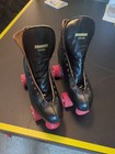 Size 10 Or 11 Dominion Canada Black Red Wheels Roller Skates Sure Grip Vintage  