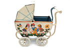 Antique Ges Gesch Tin Lithograph Toy Baby Doll Carriage pram   German