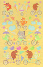 Darice Ride My Bike Sticker Book  Dog  Cat  Bunny Rabbit  Fox  Bear  Elephant