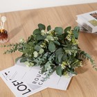 120 Pcs 4 Kinds Mixed Eucalyptus Leaves Stems Bulk Artificial Silver Dollar L   