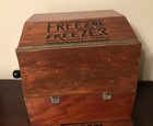Vintage Freezol Half-minute Freezer Wooden Hand Crank Ice Cream Maker Lorain Oh