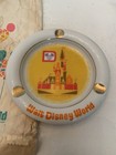Vintage Walt Disney World Ashtray Castle Gold Trim Origial Tag   Bag 5  Diameter