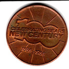 1986 Statue Of Liberty 1886-1986 Copper Token