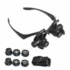 Headband Magnifier Magnifying Glass 8 Lens 2led Light Loupe Jeweler Watch Repair