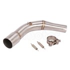 51mm Steel Middle Exhaust Link Pipe Tube For 2007-2020 Gts300 Gts 250 