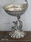 Pair Of Antique English Sterling Silver Master Salt Dolphins Circa 1774
