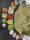 Genuine Boy Scouts Of America 70s Botton-up Uniform Shirt  Size14 23 Patches 687