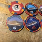 8  Five 5 Dollar Carnival Cruise Casino Chips 