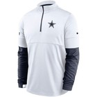 Men s Nike White navy Dallas Cowboys Sideline Performance Half-zip Jacketsize L
