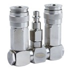 Two Way Air Hose Compressor Swivel Splitter 1 4  Npt 360 Degrees Connector