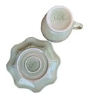 Juliska Set Of 8 Cups   Saucers Retired Pistachio Color