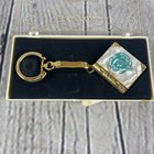 House Of Edward Vogue Solid Perfume Keychain Compact Mother Of Pearl Vintage 70s