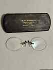 3 Antique Eyeglasses With Cases Including 12k Gold Filled Pince Nez