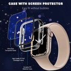 For Apple Watch Series 11 10 9 8 Full Tempered Glass Screen Protector Case Cover