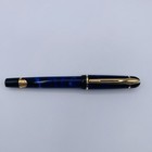 Waterman Phileas Blue Marble   Gold Trim Fountain Pen In Box Paris France Us