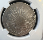 1824 Mo Jm Mexico 8 Real  8r  Hookneck  Km  A 376 4  Ngc Vf