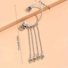 1pcs Gothic Skull Hand Chain Tassel Cuff Black Earring  For Halloween