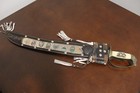 Vintage Wk Corona 152 Engraved Machete Knife W leather Sheath El Salvador