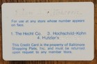 Vintage Department Store Credit Charge Card Baltimore Shopping Plate - Hutzler s