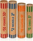 Assorted Color Coded Paper Coin Roll Wrappers 512 Pcs For All Coins