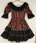 Vintage  call It Fancy  Colorful Ruffle Square Dance Dress Sz 10 Euc