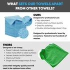 16    X 16    Multi-purpose Microfiber Towels - 50 Pack - Reusable  blue 