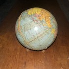 Vintage 1920 s Weber Costello Peerless 6 Inch Terrestrial Globe On Wood Base