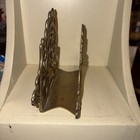 Vintage Solid Brass Letter Napkin Holder Butterfly Teleflora 6 75 X 4 5    80   s