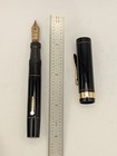 Conklin Endura Black Fountain Pen In Box 14k Huge Gold Nib Restored