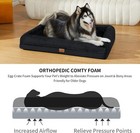 Xlarge Dog Bed  Black Orthopedic Dog Bed  Waterproof Dog Bed With Removable