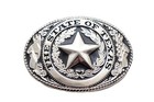 Men Silver Metal Belt Buckle Western Cowboy Texas State Lone Star Oval Jean Pant