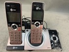 At t Dect 6 0 Cordless Phone 2 Handsets Rose Gold black Call Block Cid