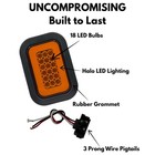 Red white amber 5x3 3x5 Inch Rectangle 42 Led Trailer Tail Light Kit Dot Fmvss