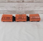 Vintage Brio Metro Train  33512 Orange Wooden Railway Rimless 1980s Magnetic