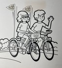 1970s General Mills Monster Cereal Box Original Art Bike Flags Premium